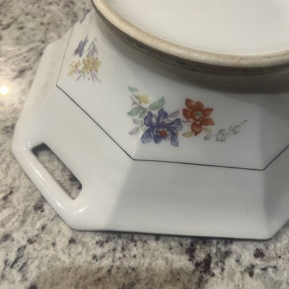 Antique Theodore Haviland Coromandel Limoges Octagon Covered Lid Vegetable Bowl - Picture 15 of 16